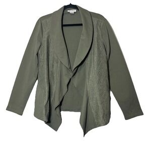 Serengeti Women's Open‎ Front Green Cardigan Blazer Size M